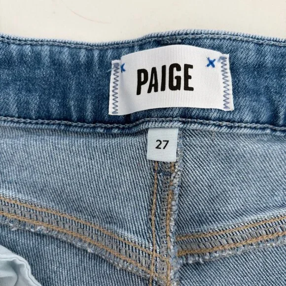 PAIGE Women's High Rise Jeans - Light Blue - Picture 4 of 8